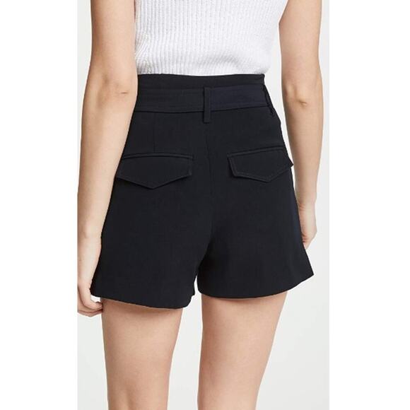 Vince Belted Shorts in Cobalt. - Picture 3 of 7